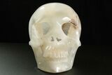 Realistic, Hollow Selenite Crystal Skull - Morocco #378698-2